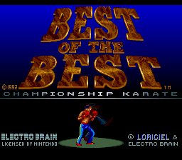 Best Of The Best: Championship Karate (SNES)   © Electro Brain 1992    1/3