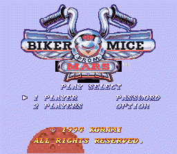 Biker Mice From Mars (SNES)   © Konami 1994    1/5