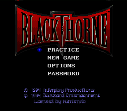 BlackThorne (SNES)   © Interplay 1995    1/3