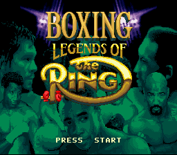 Boxing: Legends Of The Ring (SNES)   © Electro Brain 1993    1/3