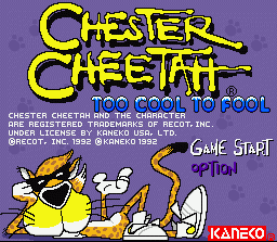 Chester Cheetah: Too Cool To Fool (SNES)   © Kaneko 1992    1/3