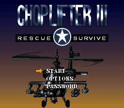 Choplifter III: Rescue & Survive (SNES)   © Ocean 1994    1/3