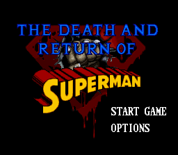 The Death And Return Of Superman (SNES)   © SunSoft 1994    1/3