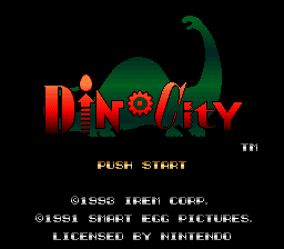 Dino City (SNES) &nbsp; &copy; Irem 1992 &nbsp;  1/3