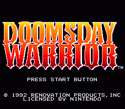 Doomsday Warrior (SNES)   © Renovation 1992    1/4