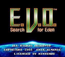 E.V.O.: Search For Eden (SNES)   © Enix 1992    1/6