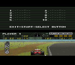 F1 Pole Position (SNES)   © Ubisoft 1992    2/3