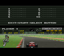 F1 Pole Position (SNES)   © Ubisoft 1992    3/3