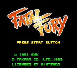 Fatal Fury (SNES)   © Takara 1992    1/4