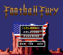 Football Fury (SNES)   © American Sammy 1992    1/3