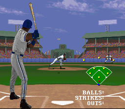 Frank Thomas Big Hurt Baseball (SNES)   © Acclaim 1995    2/3