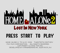 Home Alone 2: Lost In New York (SNES)   © THQ 1992    1/3