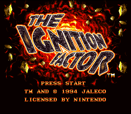 The Ignition Factor (SNES)   © Jaleco 1994    1/3