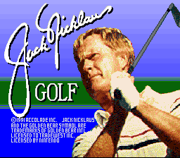 Jack Nicklaus Golf (SNES)   © Tradewest 1991    1/3