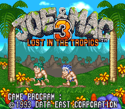 Joe & Mac 3: Lost In The Tropics (SNES)   © Data East 1994    1/3