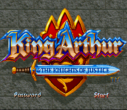 King Arthur & The Knights Of Justice (SNES)   © Enix 1995    1/3