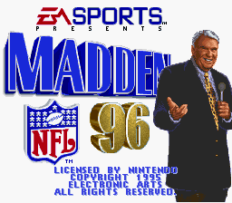 Madden NFL '96 (SNES)   © EA 1995    1/3