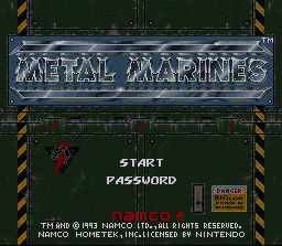 Metal Marines (SNES)   © Namco 1993    1/5