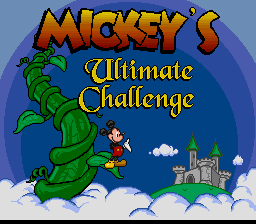 Mickey's Ultimate Challenge (SNES)   © Hi Tech Expressions 1994    1/3