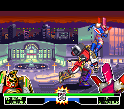 Mighty Morphin' Power Rangers: Fighting Edition (SNES)   © Bandai 1995    2/3