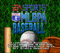 MLBPA Baseball (SNES)   © EA 1994    1/3