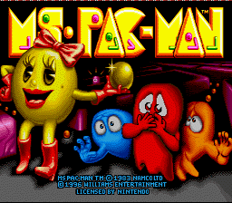 Ms. Pac-Man (SNES)   © Williams 1996    1/2