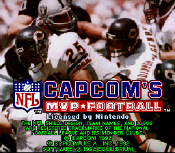 Capcom's MVP Football (SNES)   © Capcom 1993    1/3