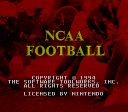 NCAA Football (SNES)   © Mindscape 1994    1/3