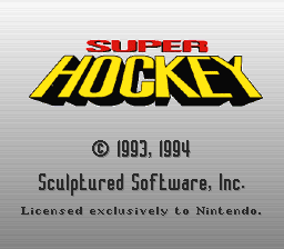 Super Hockey (SNES)   © Nintendo 1993    1/3