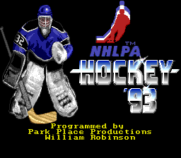 NHLPA Hockey '93 (SNES)   © EA 1992    1/3