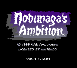 Nobunaga's Ambition (SNES)   © KOEI 1993    1/3