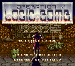 Operation: Logic Bomb (SNES)   © Jaleco 1993    1/3