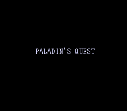 Paladin's Quest (SNES)   © Enix 1992    1/3