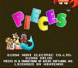 Pieces (SNES)   © Atlus 1994    1/3