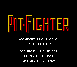 Pit-Fighter (SNES)   © THQ 1992    1/3