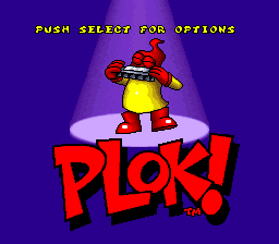 Plok! (SNES)   © Tradewest 1993    1/4