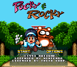 Pocky & Rocky (SNES)   © Taito 1992    1/5
