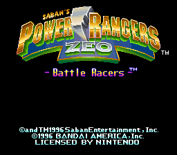 Power Rangers Zeo: Battle Racers (SNES)   © Bandai 1996    1/4