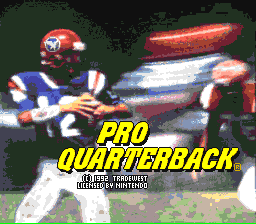 Pro Quarterback (SNES)   © Tradewest 1992    1/3