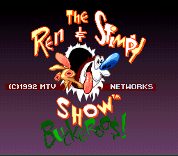 The Ren & Stimpy Show: Buckaroo$! (SNES)   © THQ 1995    1/3