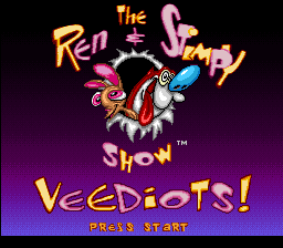 The Ren & Stimpy Show: Veediots! (SNES)   © THQ 1993    1/3