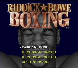 Riddick Bowe Boxing (SNES)   © Micronet 1993    1/3