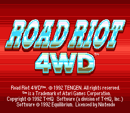 Road Riot 4WD (SNES)   © THQ 1992    1/3