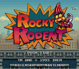 Rocky Rodent (SNES)   © Irem 1993    1/3