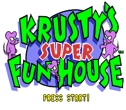 Krusty's Fun House (SNES)   © Acclaim 1992    1/3