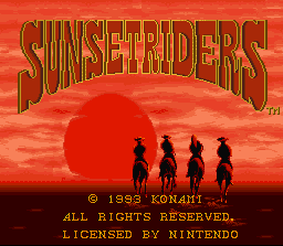Sunset Riders (SNES)   © Konami 1993    1/5