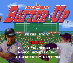 Super Batter Up   © Namco 1992   (SNES)    1/3