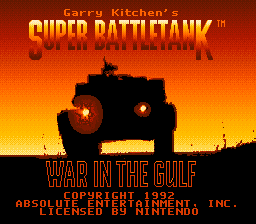 Super Battletank: War In The Gulf (SNES)   © Absolute 1992    1/3