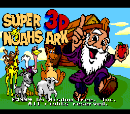 Super Noah's Ark 3D (SNES)   © Wisdom Tree 1994    1/3