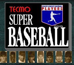 Tecmo Super Baseball (SNES)   © Tecmo 1994    1/3
